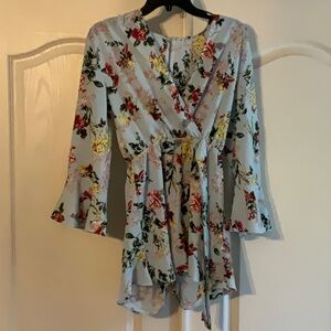 Floral print romper